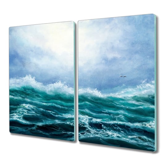 Deska szkło 2x30x52 Morze burza przyroda z grafiką, Coloray Coloray