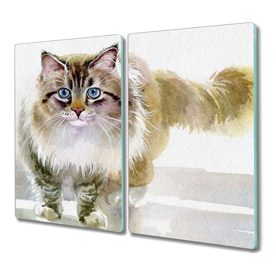 Deska szkło 2x30x52 Zwierzę kot kuchenna z grafiką, Coloray Coloray