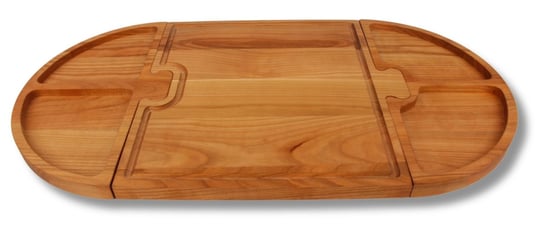 Deska z czereśni do serwowania owalna puzzle - wyjątkowa elegancja i funkcjonalność Woodcarver