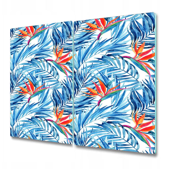 Deska z Dwóch Części - Print - Egzotyczny Błękitny Raj - 2 sztuki 30x52 cm Coloray