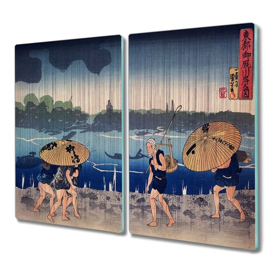 Deska ze szkła 2x30x52 cm Azja samuraj z nadrukiem, Coloray Coloray