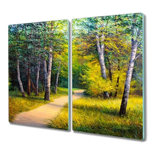 Deska ze szkła 2x30x52 Drzewa przyroda droga trawa, Coloray Coloray