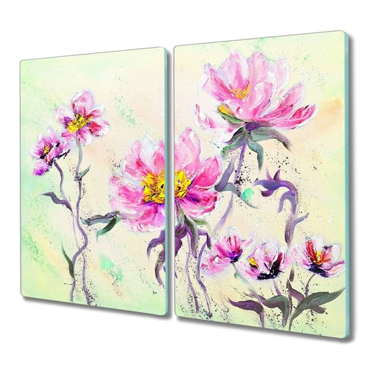 Deska ze szkła 2x30x52 Kwiaty filiżanki na prezent, Coloray Coloray