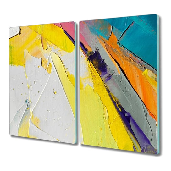 Deska ze szkła 2x30x52 Napaćkana farba z nadrukiem, Coloray Coloray