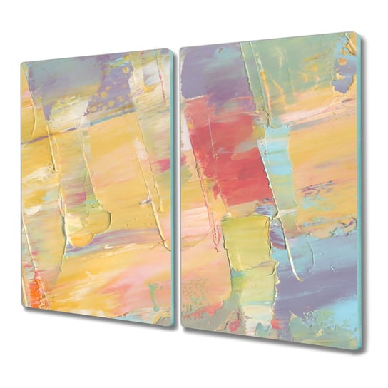 Deska ze szkła 2x30x52 Pastelowe farby z nadrukiem, Coloray Coloray