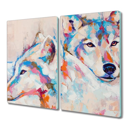 Deska ze szkła 2x30x52 Zwierzęta wilki do krojenia, Coloray Coloray