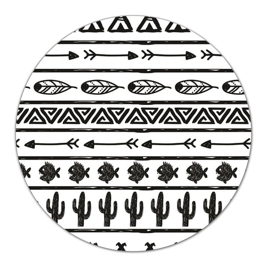 Deska ze szła ozdoba wzór Boho czarno-biały fi40, Coloray Coloray