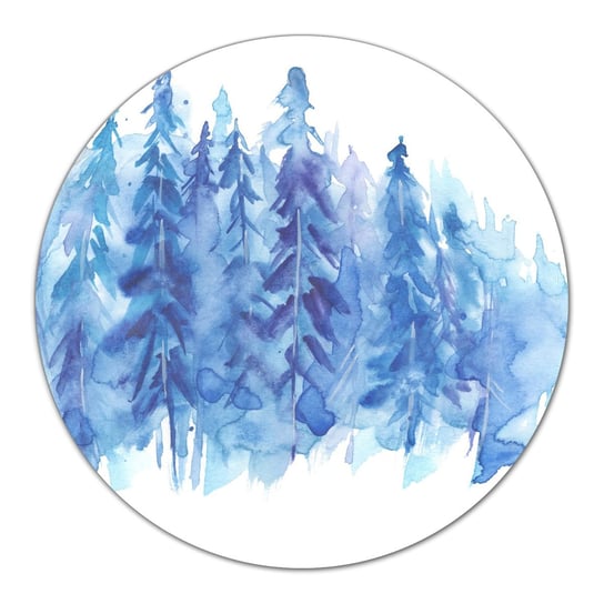 Deska ze szła z grafiką Akwarela zimowy las fi40, Coloray Coloray
