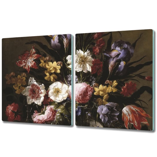 Deski Do Krojenia z Wyjątkowymi Detalami - 2x 40x52 cm - Bukiet kwiatów sztuka Coloray