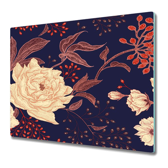 Deski Do Krojenia z Wyjątkowymi Detalami 60x52 cm - Róża z jarzębiną Coloray