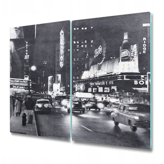 Deski Kuchenne ze Stylowym Ozdobnym nadrukiem - Broadway stare czarno-białe zdjęcie - 2x30x52 cm Coloray