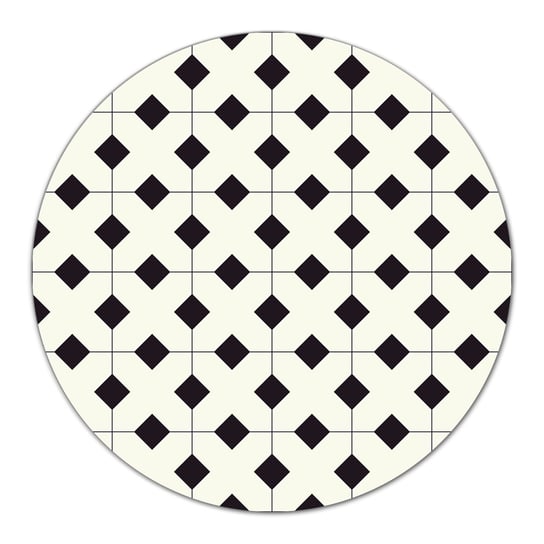 Deski ozdobna Czarnobiały geometryczny wzór fi40, Coloray Coloray