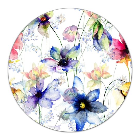 Deski szklane do kuchni Letnie polne kwiaty fi40, Coloray Coloray