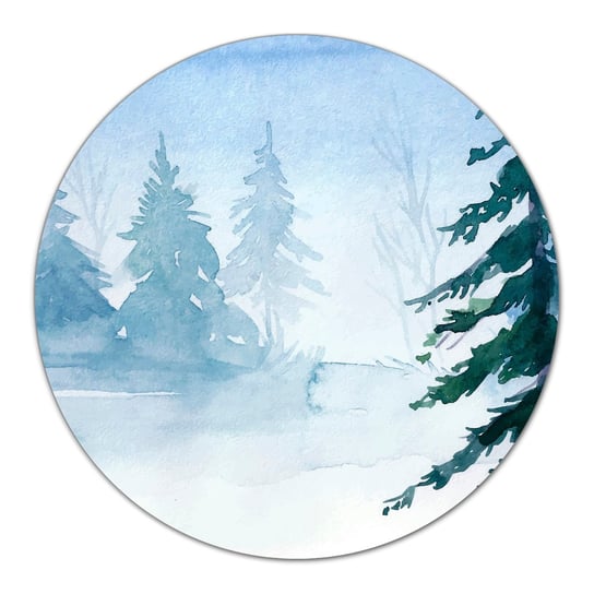 Deski z nadrukiem dekor Zimowy krajobraz las fi40, Coloray Coloray