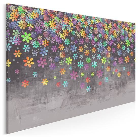 Deszcz kwiatów - nowoczesny obraz na płótnie - 120x80 cm VAKU-DSGN Nowoczesne obrazy