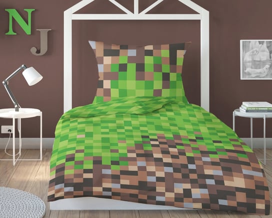 Detexpol, Pixele, Pościel dziecięca, 160x200 cm Minecraft