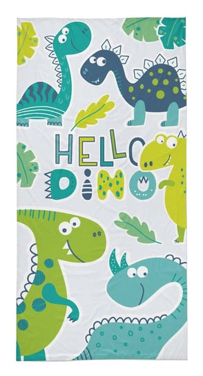 Detexpol, Ręcznik dziecięcy, bawełna, Zielony, Dinozaury, 70x140 cm Detexpol