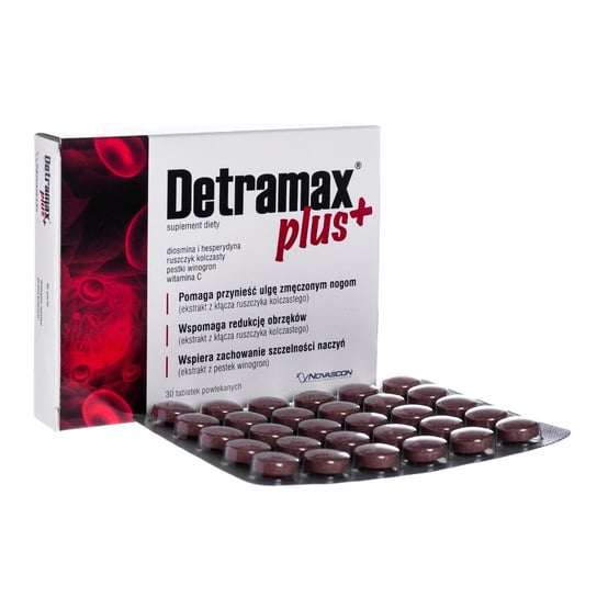 Detramax Plus, suplement diety, 30 tabletek Novascon