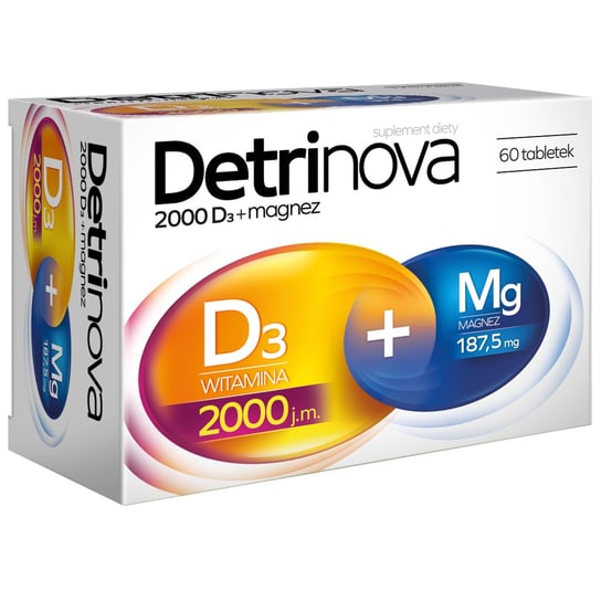 Detrinova 2000 D3 + magnez, suplement diety, 60 tab. Aflofarm