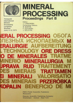 Developments in mineral processing Mineral Processing Volume 2 PWN