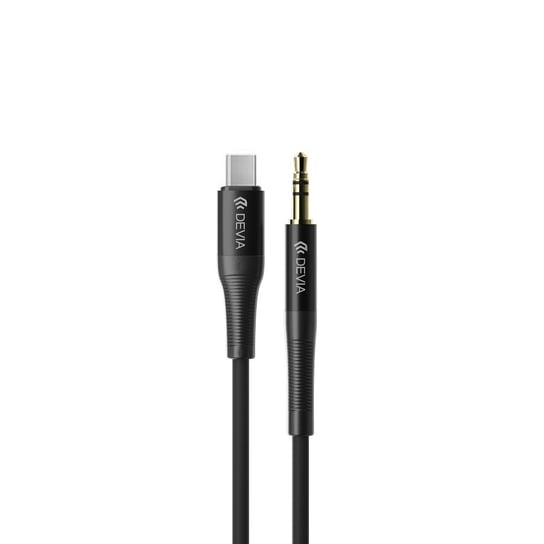 Devia, Kabel audio Ipure jack 3,5 mm - USB-C 1,0 m, czarny Devia