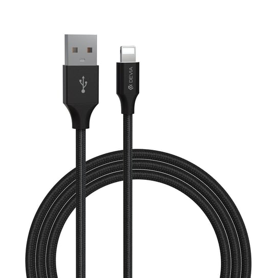 Devia, Kabel Gracious USB - Lightning 1,0 m 2,4A, czarny Devia