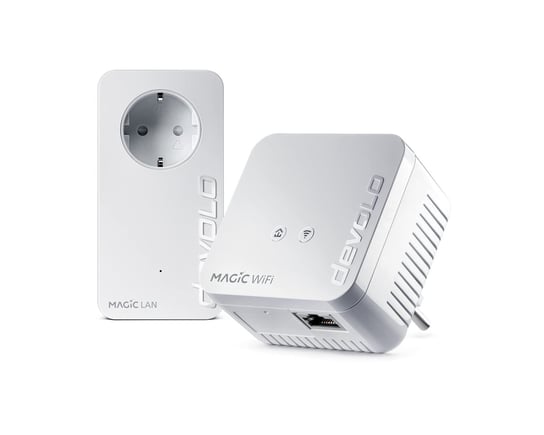 Devolo 8569 Adapter Wlan Powerline Magic 1 Wifi Mini Zestaw Startowy - Do 1200 Mbit/S, Wzmacniacz Sieciowy Wi-Fi, 1 X Złącze Lan, Dlan 2.0 Biały Inna marka