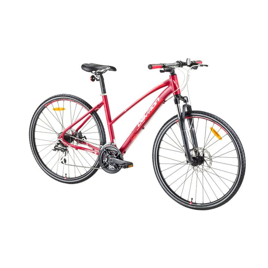 Devron, Damski crossowy rower, Urbio LK2.8, czerwony, 19" Devron