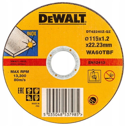 Dewalt Dt42240Z Tarcza Do Metalu Inox 115X22,23mm DeWalt