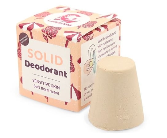 Dezodorant w kostce dla skóry wrażliwej o zapachu kwiatowym, COSMOS ORGANIC, 30 g, Lamazuna LAMAZUNA