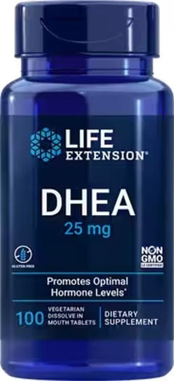 DHEA 25 mg -Młodość i Witalność 100 tabletek rozpuszczalnych LIFE Extension Life Extension