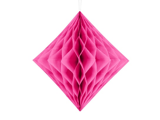 Diament bibułowy, ciemny różowy, 20 cm PartyDeco