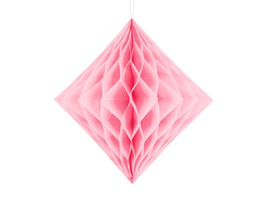 Diament bibułowy, jasny różowy, 20 cm PartyDeco