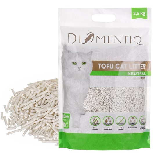 DIAMENTIQ Żwirek Tofu zbrylający 2,5 kg NATURALNY DIAMENTIQ