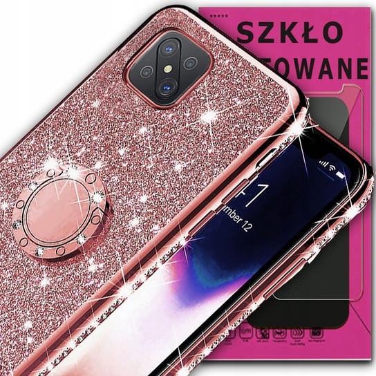 Diamentowe etui OXYGEN BlinG do RENO 4 Z 5G +Szkło OXYGEN