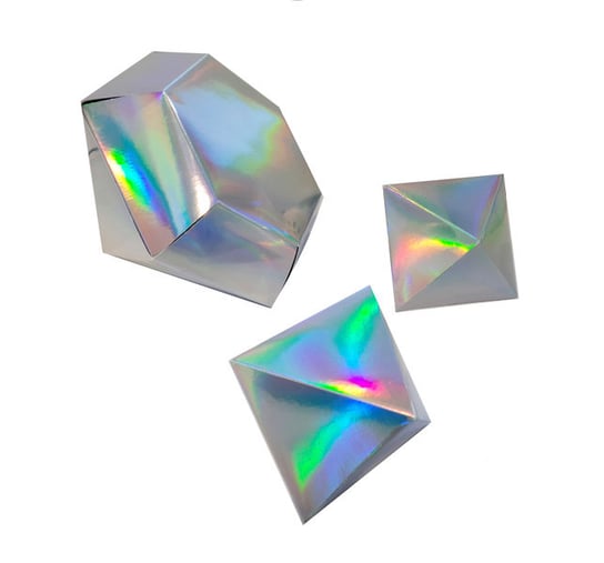 Diamenty Holograficzne Papierowe 3 Szt. Amscan