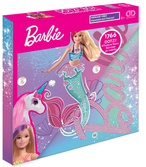 Diamond Dotz, Zestaw kreatywny dla dzieci haft diamentowy Barbie Mermaid Vibes Dotz Box Diamond dotz