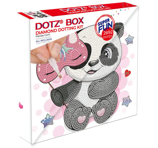 Diamond Dotz, Zestaw kreatywny dla dzieci haft diamentowy Panda Corn Dotz Box Diamond dotz