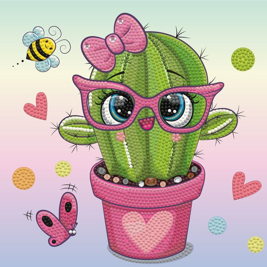 Diamond Dotz, Zestaw kreatywny dla dzieci  haft diamentowy Pretty in pink cactus Diamond dotz