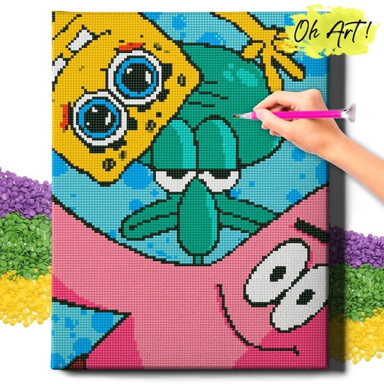 Diamond Painting 5D Z Ramą Sponge Bob Haft Diamentowy 30X40 Mozaika Dla Dzieci Oh Art! Oh Art!