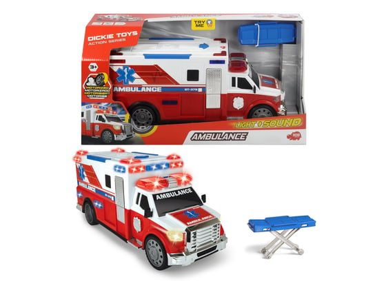 Dickie Toys, Action Series, pojazd ratunkowy Ambulans Dickie Toys