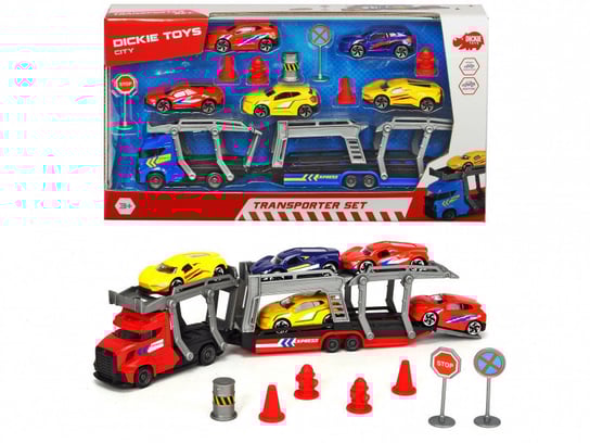Dickie Toys, City, Zestaw z lawetą i autami Dickie Toys
