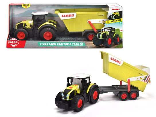 Dickie Toys, FARM traktor z przyczepą ,64 cm Dickie Toys