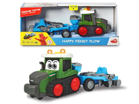 Dickie Toys, Happy Fendt, pojazd rolniczy Ciągnik z pługiem Dickie Toys