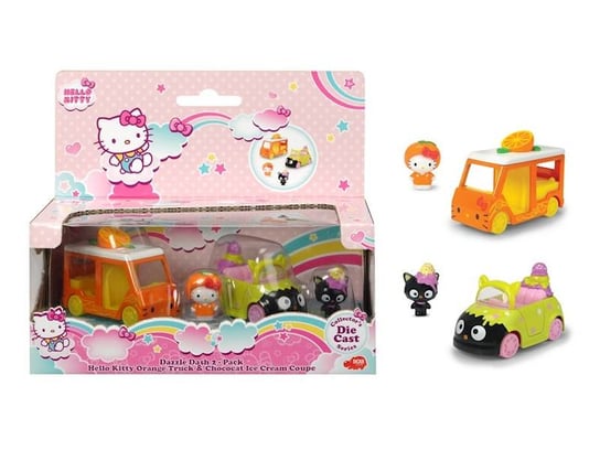 Dickie Toys Hello Kitty Orange Truck Chococat Coup 4Pak Dickie Toys