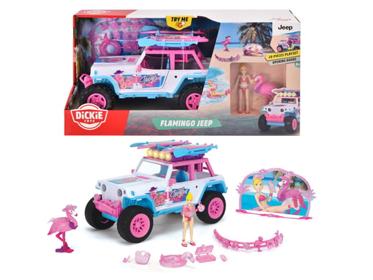 Dickie Toys, PinkDrivez Flamingo Jeep, 22 cm Dickie Toys