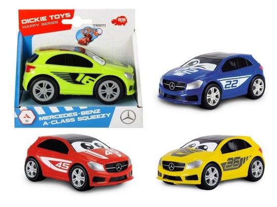 Dickie Toys, pojazd Happy Squeezy Mercedes A -Class, 4 rodzaje Dickie Toys