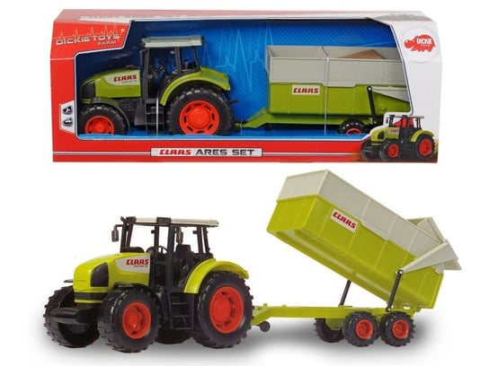 Dickie Toys, pojazd rolniczy Traktor Claas Ares z przyczepą Dickie Toys