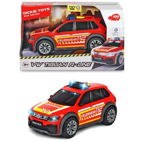 Dickie Toys, Samochód Strażacki Straż Pożarna Volkswagen VW Tiguan R-Line Dickie Toys