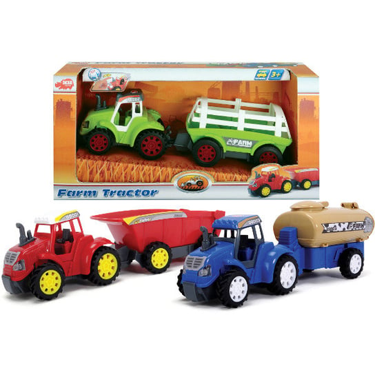 Dickie Toys, Traktor Farm z przyczepą, pojazd Dickie Toys
